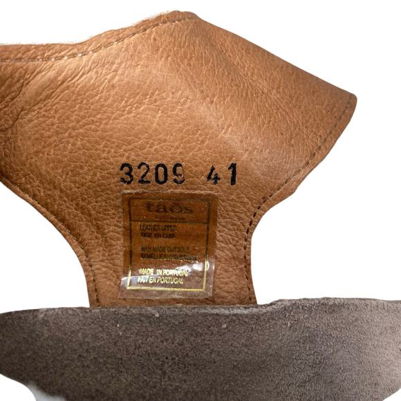 Taos Women’s Carousel Silver Leather Wedge Sandal Size 41 US 10/10.5 - Picture 9 of 10